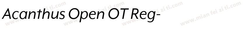 Acanthus Open OT Reg字体转换